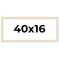 40x16 Frame White Real Wood Picture Frame Width 1.5 inches | Interior Frame Depth 0.5 inches | Barn
