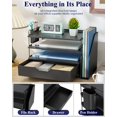 thumbnail image 2 of Organizador de escritorio Kitsure de 4 niveles con cajón y soporte para bolígrafos, negro, 2 of 7