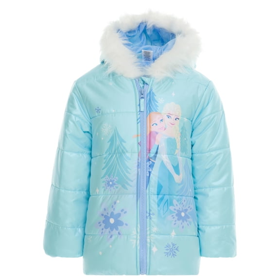 Abrigo de invierno, chaqueta acolchada Disney Frozen para niña pequeña 4T, azul
