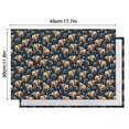 thumbnail image 6 of Blue Highland Cow Flower Pattern Summer Placemats Table Placemats Set Of 4-Linen Kitchen Washable Placemats Table Mats 11.8"x17.7" Non-Slip Heat Resistant, 6 of 6