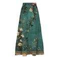thumbnail image 5 of ZToonmas Women's Floral Print Tiered Maxi Skirt Elastic Waist Drawstring Skirt with Pockets for Summer Casual and Vacation, 5 of 7