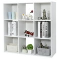 thumbnail image 3 of SuperDeal 9-Cube 3 Shelves Organizer MDF Cabinet Bookcase White, 3 of 10