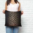 thumbnail image 3 of Throw Pillow Covers 24x24 Inch, Leopard Print Decorative Pillow Cases for Couch Sofa Bed, Chic Abstract Black Brown Animals Texture Cotton Linen Square Home Decor Pillowcases with Hidden Zipper, 3 of 7