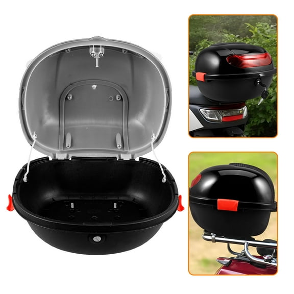 HEMOTON  Luggage Carrier Case Motorcycle Trunk Mount Back Tail Bag Travel