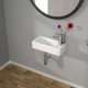 thumbnail image 4 of Lavabo de baño Kichae rectangular montado en la pared, 38 x 18 cm, cerámica, 4 of 7