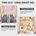 thumbnail image 6 of Fall Pumpkins Leaves Pattern Apron-Garden Aprons for Women with Pockets-Cotton Linen Waterproof Kitchen Cooking Gardening Aprons Adjustable for Kitchen,Cooking,BBQ and Salon 33"x27", 6 of 7
