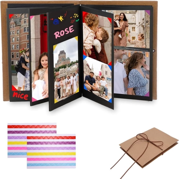 DIY Scrapbook With Sticker Portable Mini Photo Album Paper Memory Book For Wedding Baby Travel