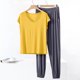 thumbnail image 1 of TaTaai Loose Fit Winter Sleepwear Women, Thick Warm Pajama Top with Pants, Solid Color Fleece Loungewear Set, Cozy Cold Weather Apparel Gift, 1 of 6