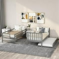 thumbnail image 2 of CRO Decor Twin over Twin/Full Bunk Bed with Twin Size Trundle (Gray), 2 of 13