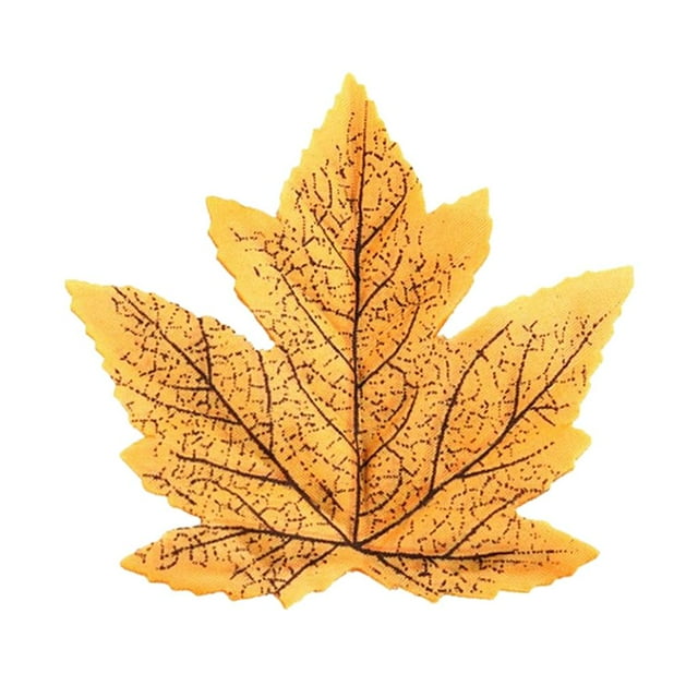 50 hojas de arce artificiales de 11 colores para otoño, Acción de Gracias A
