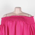 thumbnail image 4 of Vestido WOKANSE Lindo Babydoll con hombros descubiertos, holgado, rojo de verano, L, 4 of 7