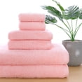 thumbnail image 3 of Toallas de baño ultra suaves y absorbentes 100% algodón de felpa (juego de 6 piezas, rosa melocotón) Unique Bargains Toallas de Baño, 3 of 8