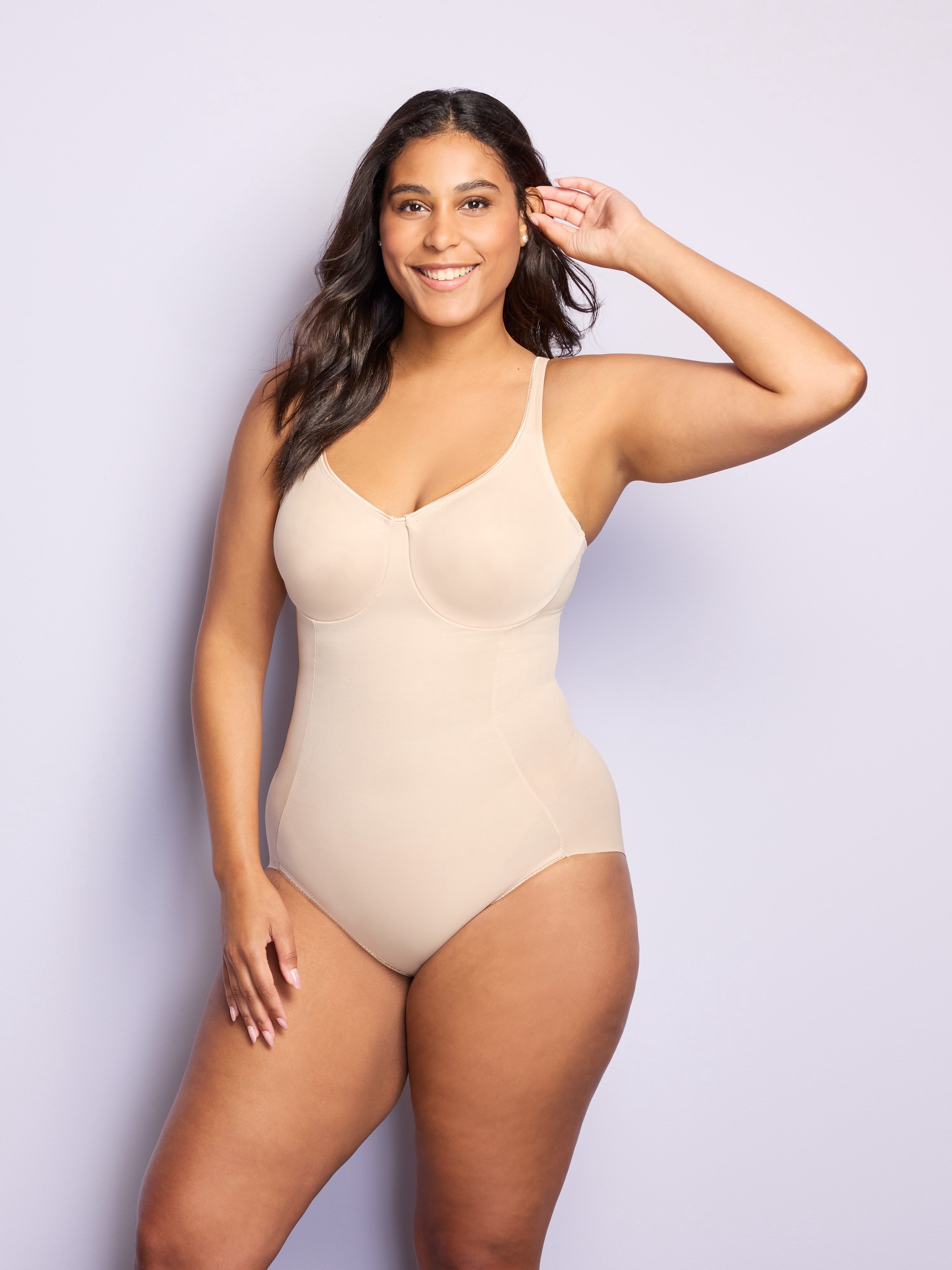 Naomi & Nicole Women's Comfortable Firm Control Underwire Shaping Bodysuit Shapewear