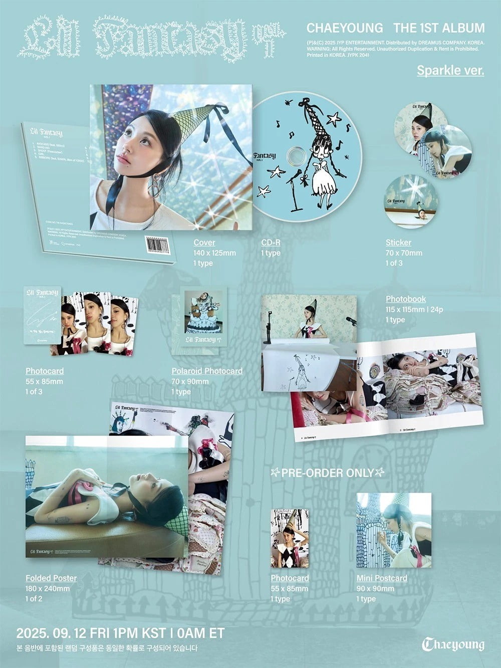 CHAEYOUNG (TWICE) - [LIL FANTASY VOL.1] 1st Album DIGIPACK SPARKLE Version
