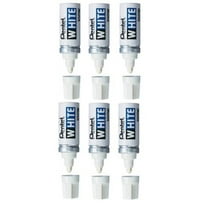 6 Pack Permanent Marker, Broad Tip, White by PENTEL (Catalog Category: Paper, Pens & Desk Supplies / Markers)