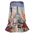 thumbnail image 5 of Romantic Paris Eiffel Tower Long Sleeve Sexy Dresses For Women Ladies Vintage Elegant Party Dress Oversized V-neck Dress, 5 of 7