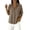 A-Khaki165, variant on Women's T-Shirts Collared Neck Snap Button Front Elbow-Length Sleeve Tees Solid Color Short Sleeve Basic Holiday Top