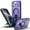 Purple, variant on ShellTech For Apple iPhone 17 PC+TPU Protective Case with Kickstand Magnetic Shock-Absorbent Anti-Scratch Back Cover Anti-Fingerprint Wireless Charging Compatible,Gray