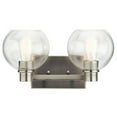 thumbnail image 3 of 45893NI Kichler Lighting Harmony - 2 Light Bath Vanity Approved for Damp Locations - with Transitional inspirations - 8.25 inches tall by 15.5 inches, 3 of 3