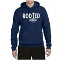 thumbnail image 2 of Wild Bobby Rooted in Christ Inspirational/Christian Unisex Graphic Hoodie Sweatshirt, Navy, X-Large, 2 of 5