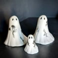 thumbnail image 6 of Halloween Ghost Figurine Resin Ghost Sculpture Statue Cute Halloween Decorations Spooky Tiered Tray Decor for Indoor Home Table Centerpieces Party Kitchen Tabletop Shelf, 6 of 7