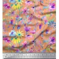thumbnail image 1 of Soimoi Silk Fabric Flower Watercolor Fabric Prints by Yard 42 Inch Wide, 1 of 3