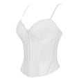 thumbnail image 4 of WCJM Shapewear White Lace Corset Tops for Women Lace Bustier Corset Top with Straps Women Corset Going Out Crop Top Women Blending Shirts, 4 of 6