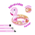 thumbnail image 2 of Salvavidas Dona Inflable Infantil Flamingo Con Brillos Bestway Plástico Resistente, 2 of 4