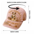 thumbnail image 5 of Clearance Hotyverty Halloween Ghost Baseball Cap, Happy Haunting Patchwork Ghost Pumpkin Commemorative Vintage Baseball Cap Adjustable Cotton Dad Hat Halloween Gift for Women Men, Pink, 5 of 9