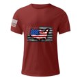 thumbnail image 3 of Mens Casual Pantalones Cortos Cuello Redondo Gradación Impresión Suéter Camiseta, Blusa Deportiva de Fitness para Hombres, 3 of 4