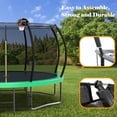 thumbnail image 6 of High-End 12FT Trampoline for Kids, Outdoor Recreational Pumpkin Style Trampolines with Basketball Hoop, Enclosure Net & Ladder, 1320 LBS Weight Capacity, 6 of 7