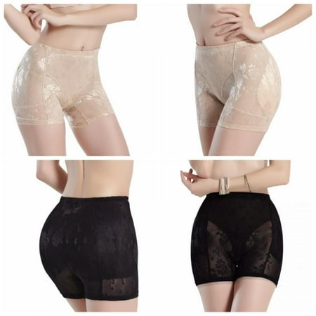

2 Pack Women’s Seamless Butt Lifter Shaper Enhancer Panties Mid Waist Lace Breathable Underwear Boyshorts