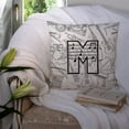 thumbnail image 3 of Carolines Treasures CJ2007-MPW1414 Letter M Musical Note Letters Canvas Fabric Decorative Pillow 14Hx14W multicolor, 3 of 4