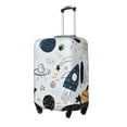 thumbnail image 2 of Easygdp Cartoon Planets Double-Sided Printed Elastic Suitcase Protective Cover,Invisible Zipper, Business Trip Luggage Cases,Washable And Resistant To Falling -Small, 2 of 9