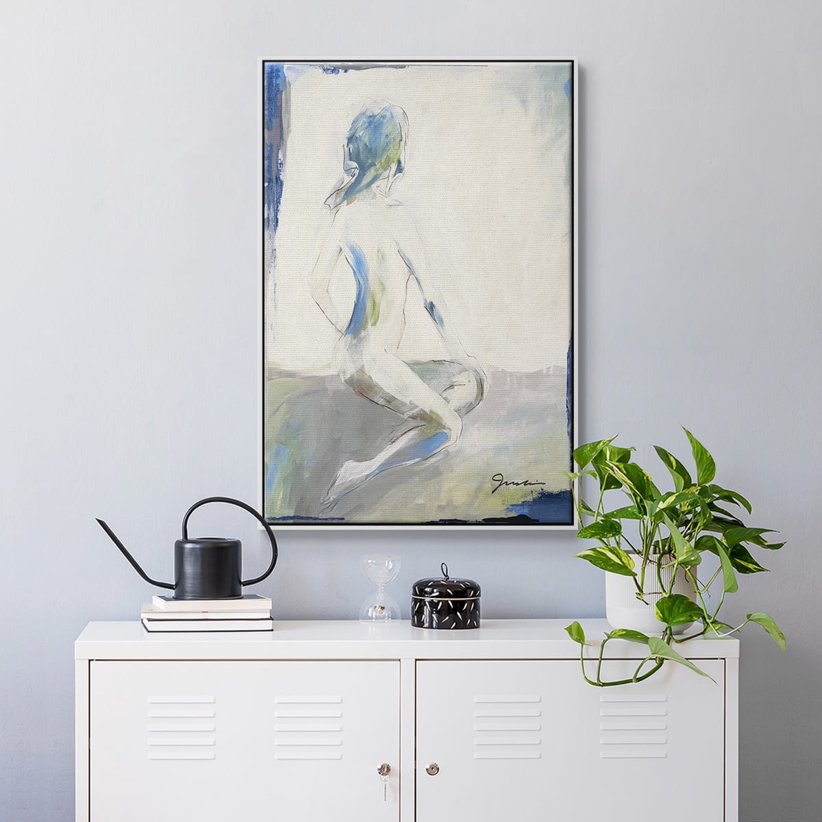 Picture Perfect Framed Premium Gallery Wrapped Canvas - Ready to Hang - 25 x 37 - White Floating Frame