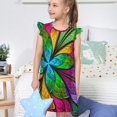 thumbnail image 4 of Balery Multicolored Beautiful Flower Camisón de princesa para niñas, pijama de algodón con mangas abullonadas, suave y bonito.-Medium, 4 of 6