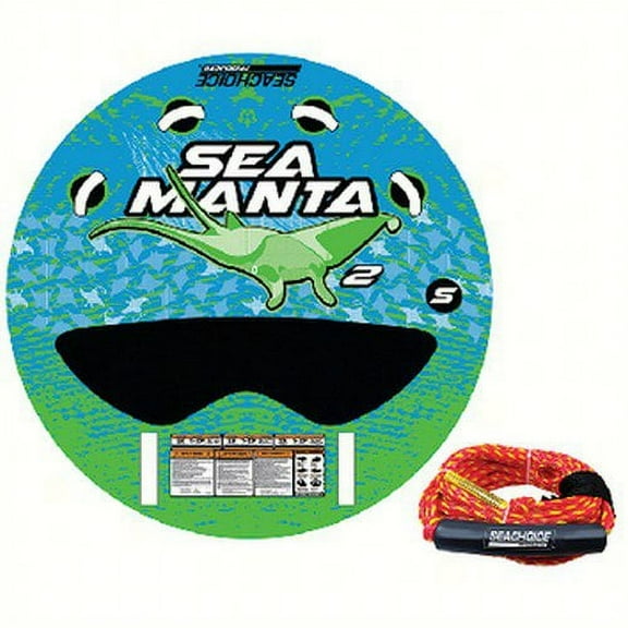Seachoice 86923 Sea Manta 1-2 Person Deck Tube With Tow Rope