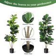 thumbnail image 5 of Danolapsi Artificial Tree,Faux Fiddle Leaf Fig Tree,4ft Tall Ficus Tree Artificial for Home Decor,Fake Lyrata Fig Plants Green Tree with Pot for Indoor Outdoor Home Office Living Room Bathroom Decor, 5 of 7