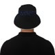 thumbnail image 5 of Fotbe Black Blue Glitter Sparkles Sombrero Tipo Pescador con Estampado – Sombrero de Sol de Algodón de Moda para Playa, Golf, Pesca, 5 of 6