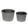 thumbnail image 1 of 2 Pc Cement Round Planter (Diamond Gray), 1 of 1