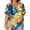 Blue #01, variant on TQWQT Womens Plus Size Tops Short Sleeve Summer Tees Floral Print Blouses V Neck Criss Cross T Shirts Loose Fit Casual Tunics Blouses 3XL