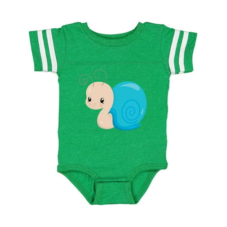 

Inktastic Adorable Blue Snail Gift Baby Boy or Baby Girl Bodysuit