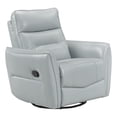 thumbnail image 1 of Lexicon Thomas Fauteuil Inclinable Pivotant à Bascule en Cuir, Aqua, 1 of 14