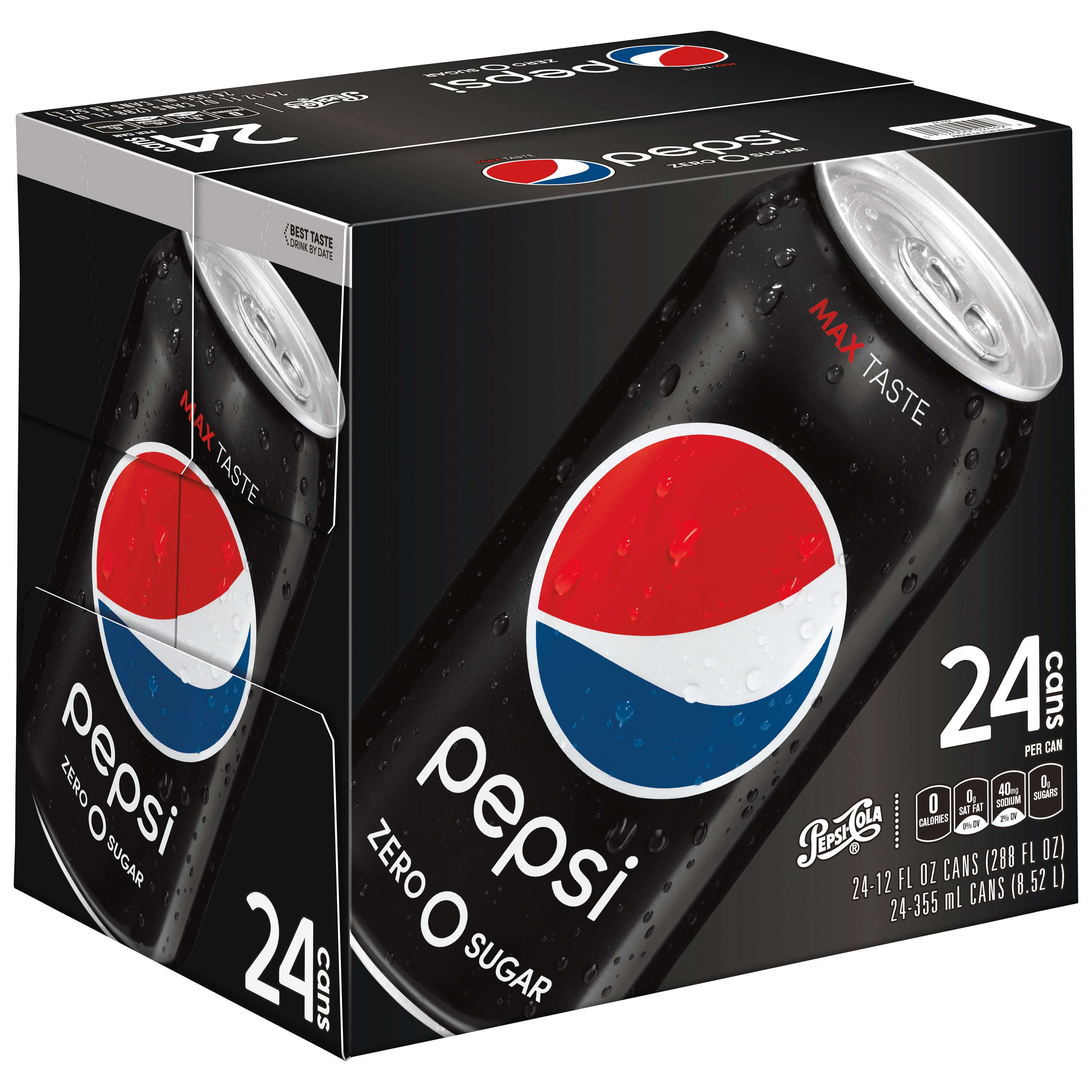 Pepsi Zero Sugar 24 Pack 12 fl. oz. Cans
