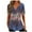 Blue#5, variant on EGNMCR Summer Tops for Women Fashion V Neck Short Sleeve Printed Casual Loose Soft T-Shirt Pullover Blouse Tops Spring/Summer Sale