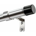 thumbnail image 3 of Deconovo Adjustable Curtain Rod, Stainless Steel Wall Mount with Cap Finials, 30-62 inch, Silver, 3 of 10