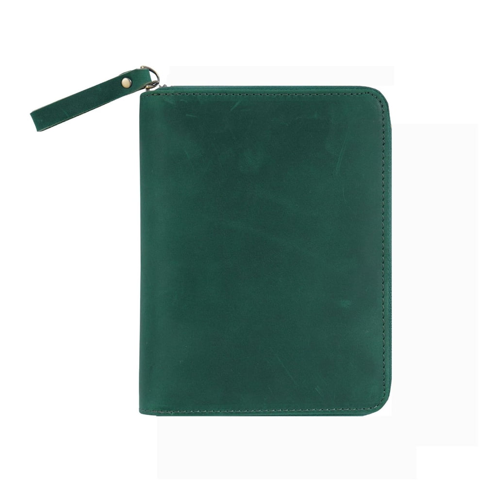 Zippered Leather Cover for 3.5x5.5Inch Pocket Journal Notebook Field Notebook
