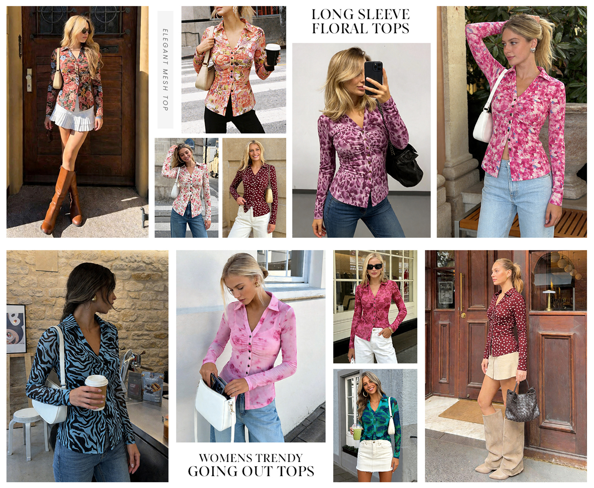Prettygarden Women's Floral Button-Down Ruched Blouse photo 4