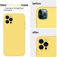 thumbnail image 3 of for iPhone 12 Pro Case, Silicone Upgraded [Camera Protecion] Phone Case with Soft Anti-Scratch Microfiber Lining, 6.1 inch, Light Brown, 3 of 5