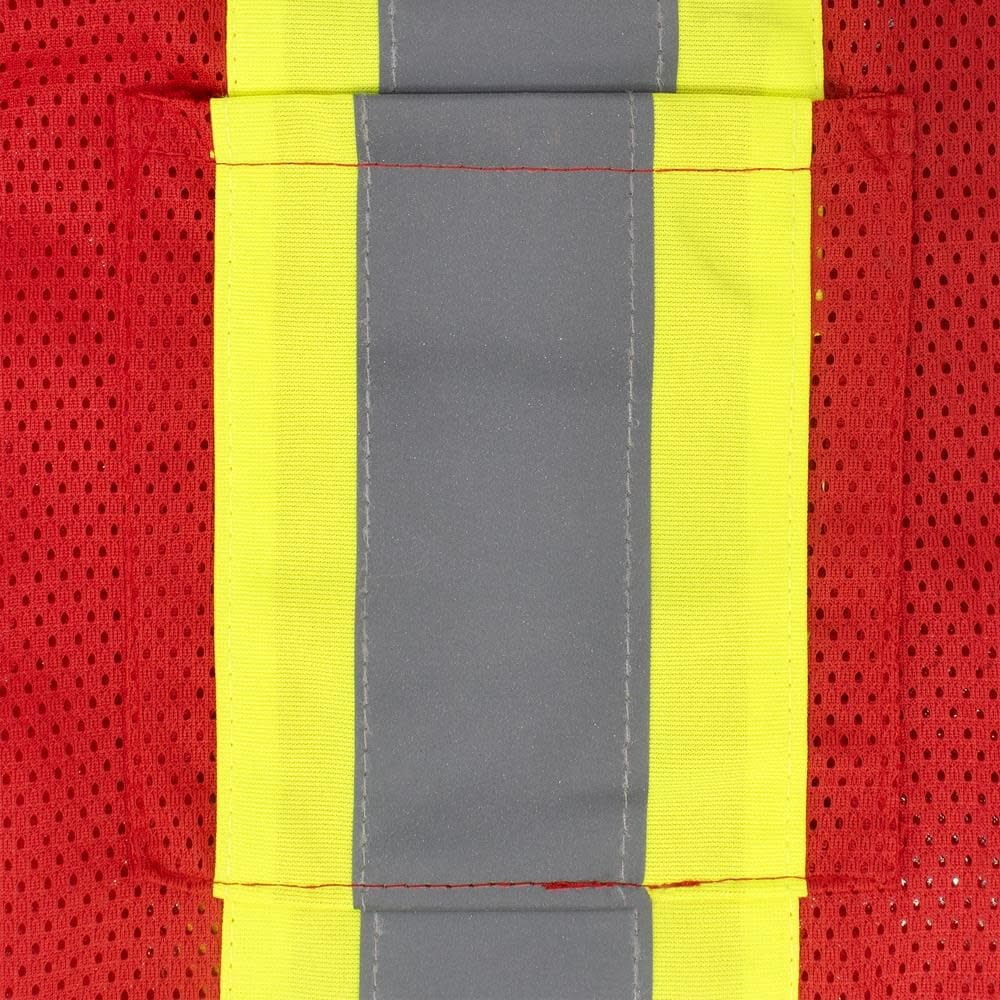 Radians Sv22-1 Economy Type O Class 1 Two Tone Safety Vest, Red, 4X-Large